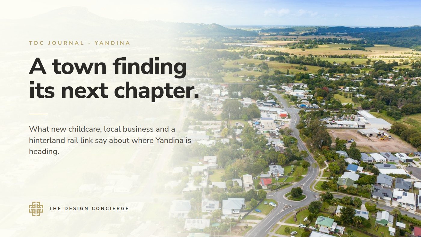 TDC Journal header: A town finding its next chapter, Yandina