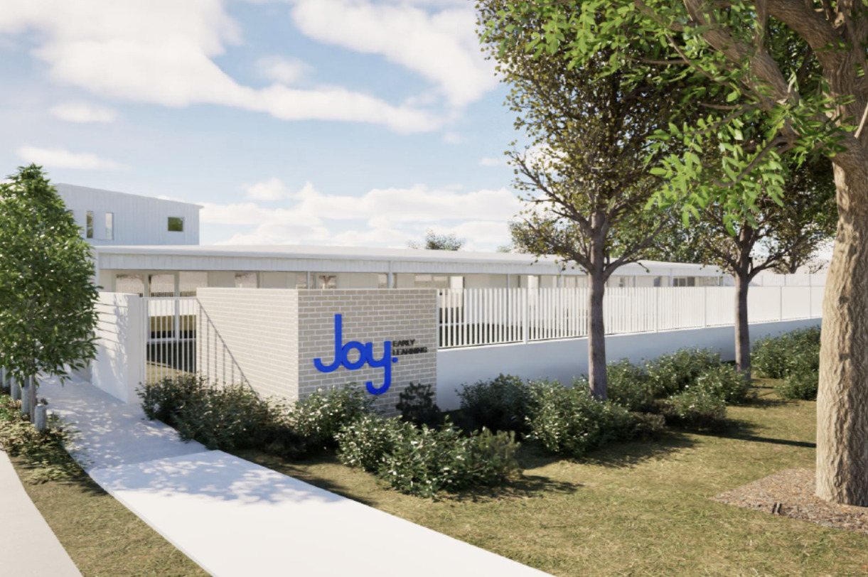 Artist's impression of the Joy Early Learning childcare centre at Yandina Shopping Centre